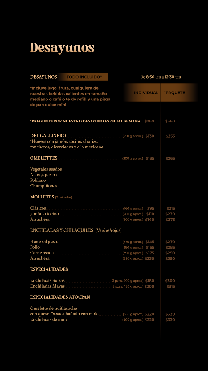 Unicornio Restaurante Menu - Image 2